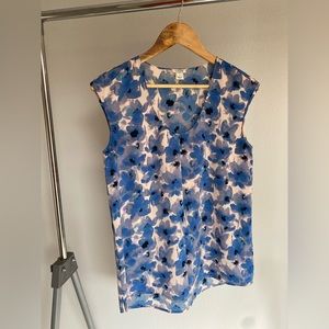 J. Crew sleeveless floral shirt size 4